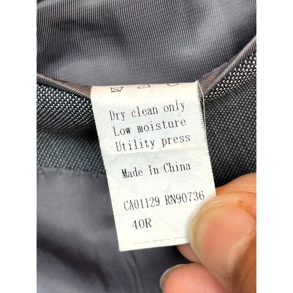 Lauren Ralph Lauren Mens Blazer Coat Jacket Single Breasted Slate Gray Size 40R - Picture 6 of 7